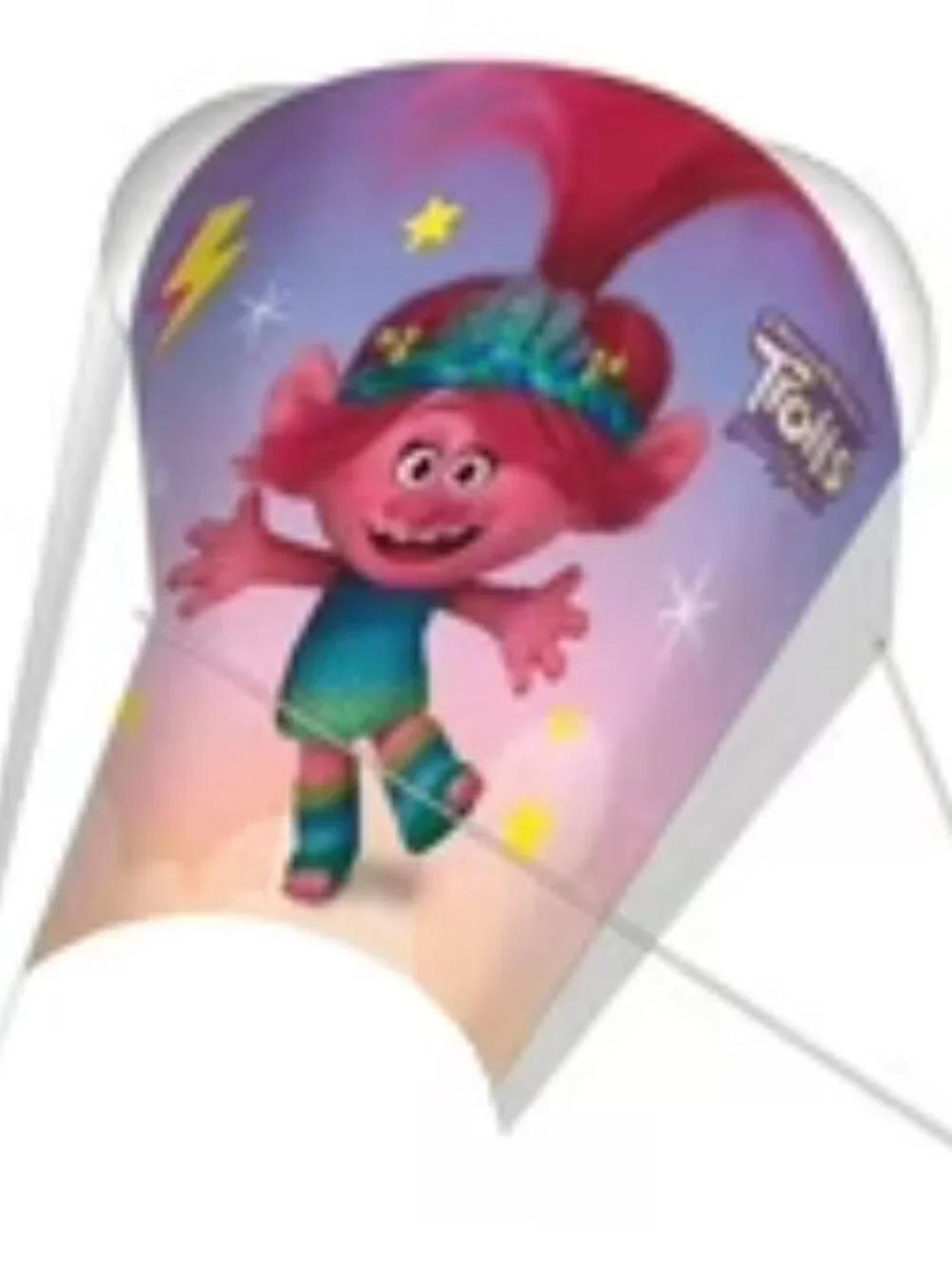 TROLLS QUEEN POPPY SuperSled X KITES Nylon Frameless Kite 32 Inch NEW